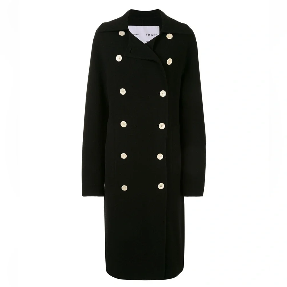 NWT Proenza Schouler white label double breasted long coat wool cashmere luxe - Picture 6 of 14